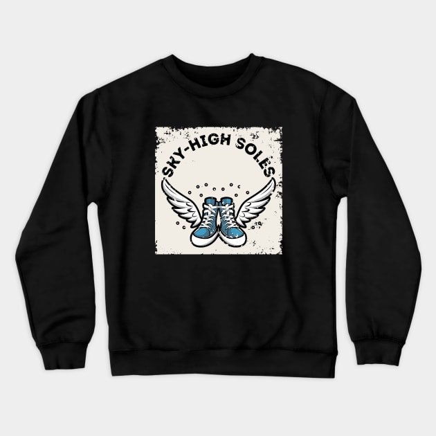 Sneaker Wings: Run with Style Crewneck Sweatshirt by Hepi Mande